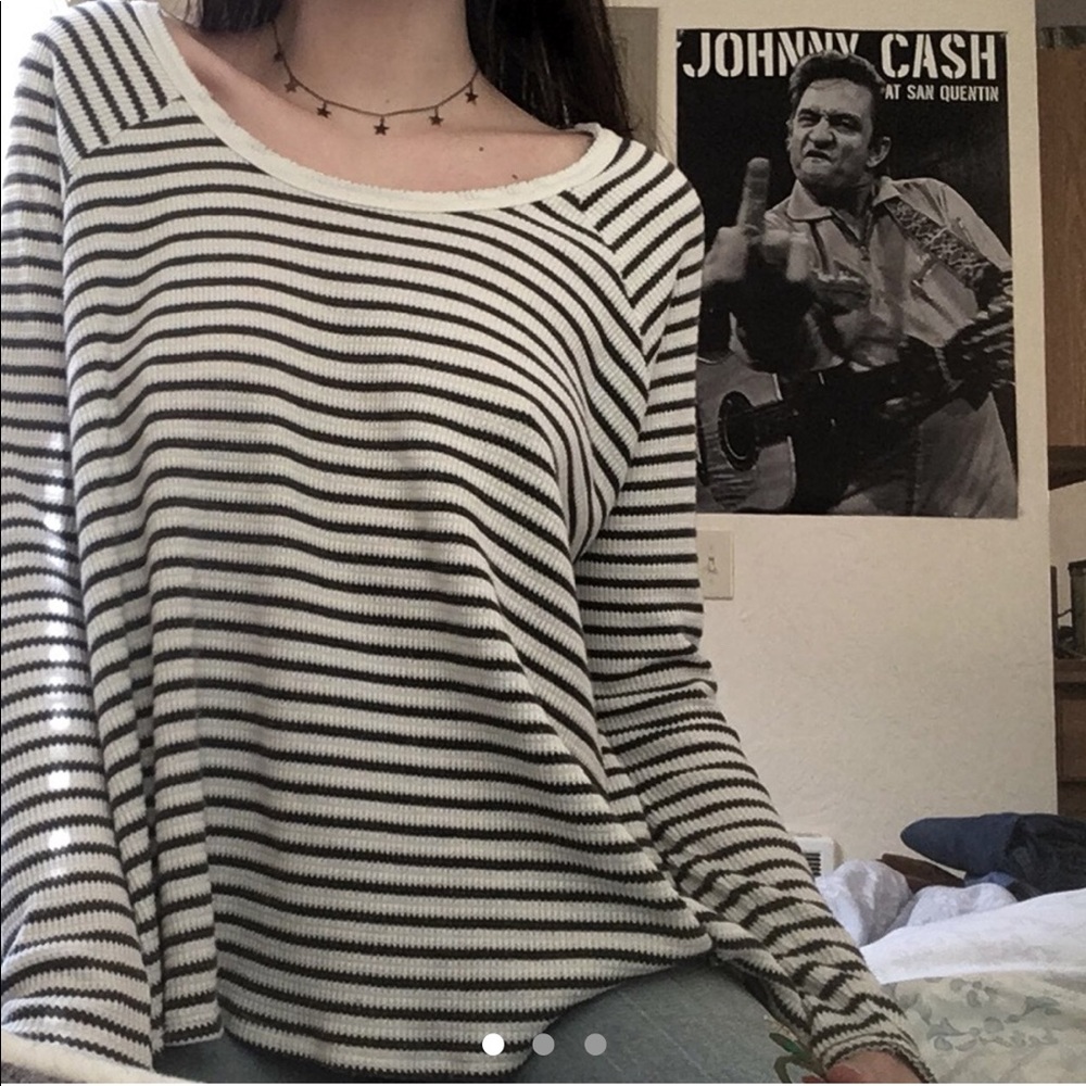 Free People striped thermal trapeze top